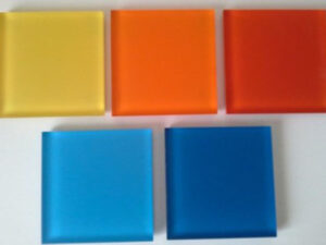 glass samples medway vibrant colours