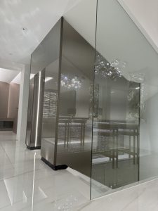 bespoke glass lift shaft cladding london 