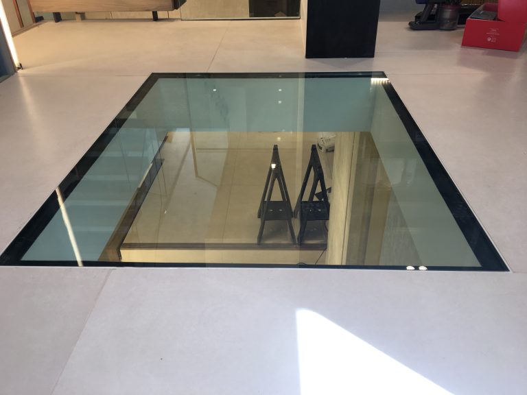 oversized walk on glass floors kent