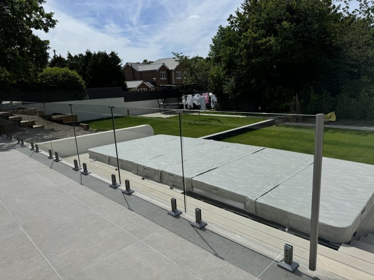 Rainham Medway glass balustrades in gardens