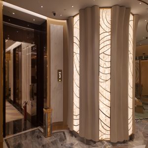 backlit marble walls